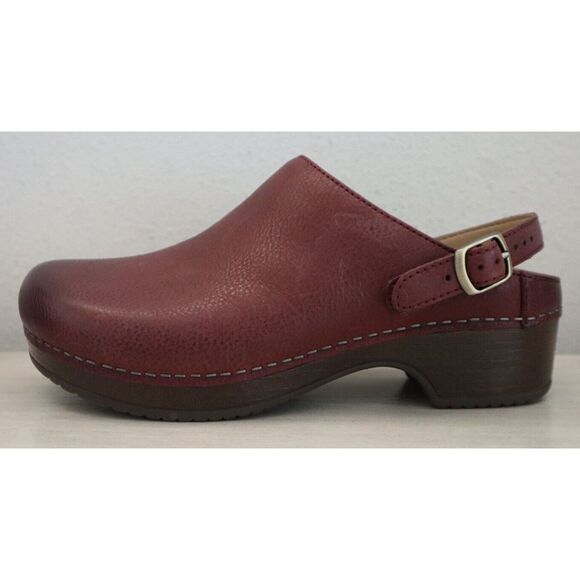 Dansko 9421-257800 Women's Sz 37 US 6.5-7 Ruby Berry Milled Burnished Mules - Picture 6 of 16